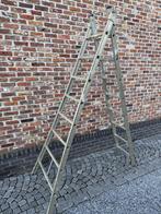 ladder in aluminum 2 maal 8 treden uitschuifbaar, Doe-het-zelf en Bouw, Ophalen, Gebruikt, Ladder, Opvouwbaar of Inschuifbaar