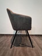 Armstoel in Suede microvezel antraciet - 6 stuks, Huis en Inrichting, Stoelen, Ophalen, Nieuw, Grijs, Vijf, Zes of meer stoelen