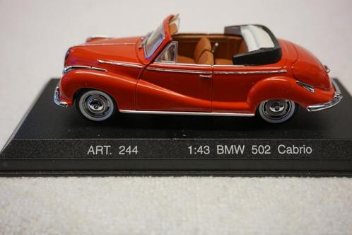 BMW 502 CABRIOLET -ROOD 1:43  DETAIL CARS 244, Hobby & Loisirs créatifs, Voitures miniatures | 1:43, Utilisé, Voiture, Autres marques