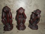 3 Wijze aapjes. Stenen beeldjes, Ophalen of Verzenden, Zo goed als nieuw, Dier