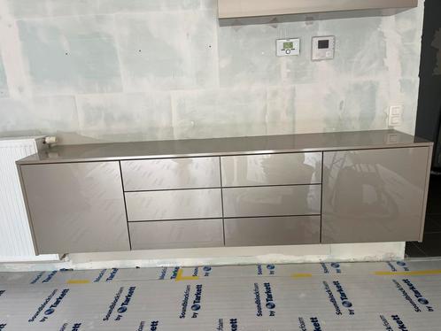 Grote wandkast laqué brons driedelig, Huis en Inrichting, Kasten | Ladekasten, Gebruikt, Minder dan 100 cm, 200 cm of meer, 25 tot 50 cm
