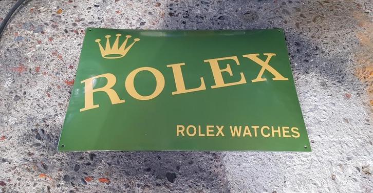 Rolex watches emaillen reclame decoratie bord verzamel, Collections, Marques & Objets publicitaires, Comme neuf, Panneau publicitaire