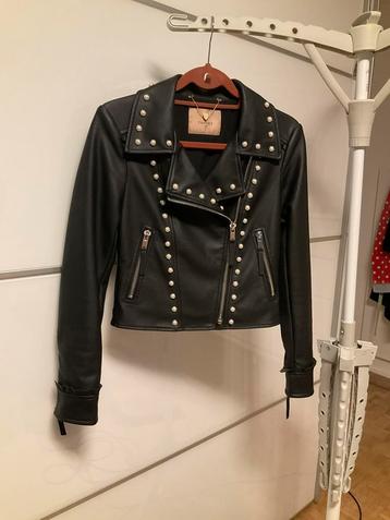 Twinset kunst leren biker jasje maat S