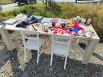 Tafel en 6 stoelen, Ophalen, Zo goed als nieuw, 200 cm of meer, 50 tot 100 cm