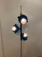 Vintage zwarte eyeball vloerlamp met 3 bollen Brielliant, Huis en Inrichting, Lampen | Vloerlampen, Ophalen, Gebruikt, Vintage