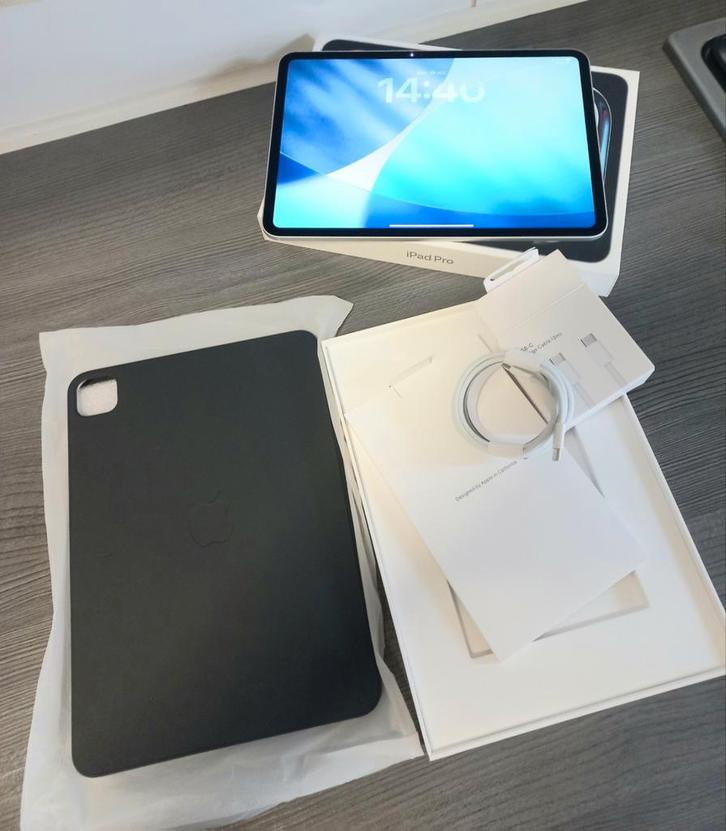 Ipad Pro 11 M4 256gb Neuf +Housse Apple +Garantie 2027, Computers en Software, Apple iPads, Nieuw, Apple iPad Pro, Wi-Fi, 11 inch