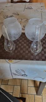 Glazen bol en kaarsglas, Antiek en Kunst, Antiek | Kandelaars, Ophalen of Verzenden, Glas