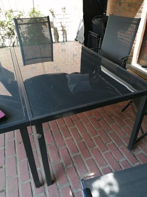 De zomer komt eraan ; Stevige Tuinset Bazel grijs metaal, Tuin en Terras, Tuinsets en Loungesets, Zo goed als nieuw, Tuinset, Textileen