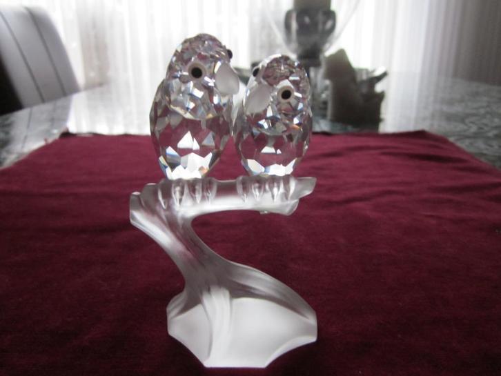 SWAROVSKI JAARSTUK LOVEBIRDS UIT 1987 VASTE PRIJS 425 EURO, Verzamelen, Swarovski, Zo goed als nieuw, Figuurtje, Ophalen of Verzenden