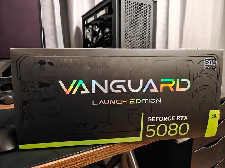 MSI RTX 5080 Vanguard SOC lanceringseditie, Computers en Software, Videokaarten, Zo goed als nieuw, Nvidia, PCI-Express 5.0, Overige soorten