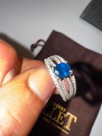 Bague Tollet Saphir Diamants avec facture, Ophalen, Zo goed als nieuw