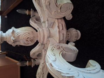 Lustre en bois, style campagnard., Enlèvement, Utilisé