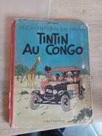 TINTIN AU CONGO B2 1947 avec signature de herge état moyen, Gelezen, Ophalen of Verzenden, Eén stripboek, Hergé