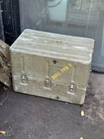 Originele WOII militaire kist – aluminium — leger– legerkist, Ophalen, Gebruikt