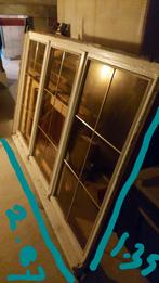 Houten glas in lood raam, Doe-het-zelf en Bouw, Glas en Ramen, Ophalen, Gebruikt, Glas in lood