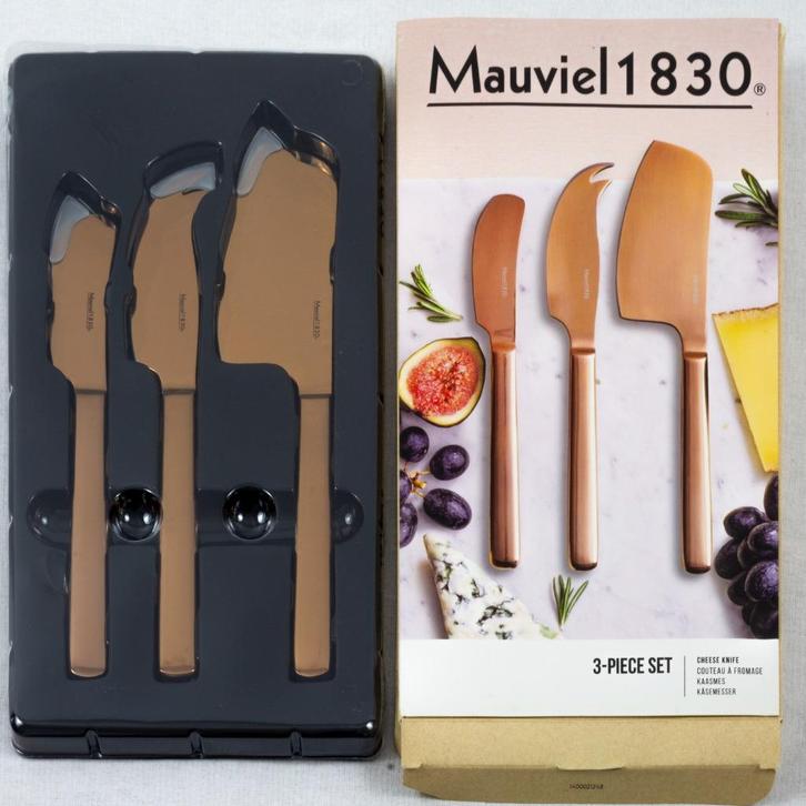 Set messen voor kaas - Mauviel 1830 - Nieuw, Huis en Inrichting, Keuken | Bestek, Nieuw, Bestekset, Overige materialen, Ophalen of Verzenden