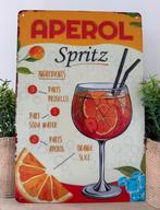 Metalen reclamebord Aperol Spritz, Verzamelen, Ophalen of Verzenden, Nieuw, Reclamebord, Plaat of Schild