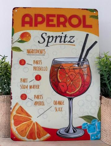 Panneau d'affichage en métal Aperol Spritz, Enlèvement ou Envoi, Neuf, Panneau, Plaque ou Plaquette publicitaire