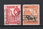 KENYA UGANDA TANGANYIKA Yt. 91/92 gestempeld 1954/1958, Ophalen of Verzenden, Overige landen, Gestempeld
