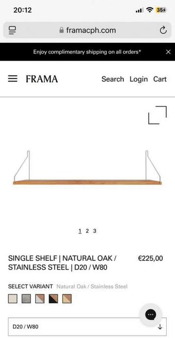 FRAMA massief eikenhouten plank 20x80 beschikbaar voor biedingen
