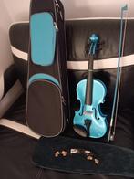 Hoge kwaliteit 3/4 blue viool, Muziek en Instrumenten, Strijkinstrumenten | Violen en Altviolen, Ophalen, 3/4-viool, Viool, Zo goed als nieuw