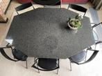 Tafel voor Binnen of buiten JASBERG GRANIET met 8 stoelen, Ophalen, Overige materialen, Gebruikt, 100 tot 150 cm