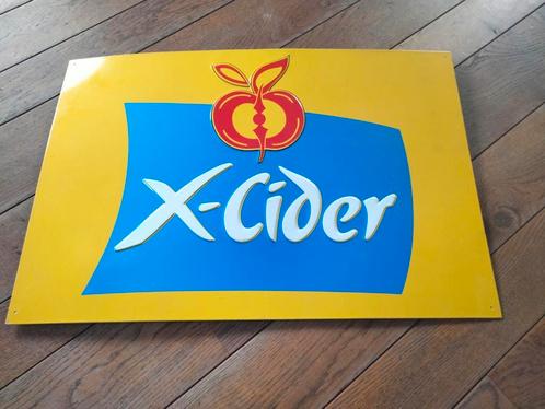 Zeer mooi X-Cider reclamebord. 60 cm x 40 cm Verzending ok, Verzamelen, Biermerken, Zo goed als nieuw, Duvel, Ophalen of Verzenden