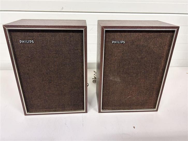 A6745. Set Philips 22RH421/012 luidsprekers, vintage, Audio, Tv en Foto, Luidsprekerboxen, Gebruikt, Philips, Ophalen of Verzenden
