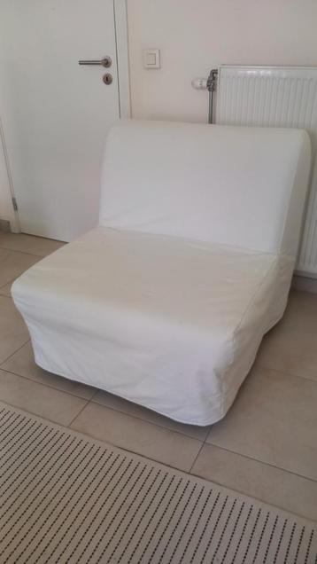 Canapé lit 1 personne IKEA Lycksele, 200 cm, Blanc, Une personne, Comme neuf