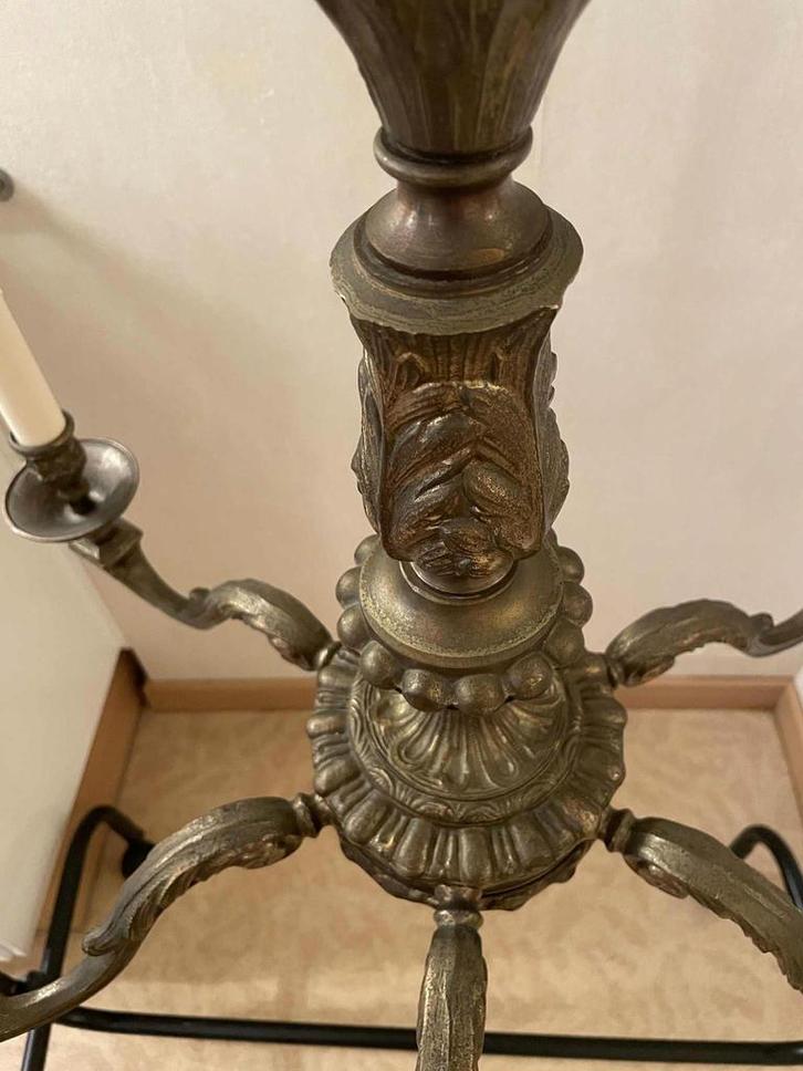 Lustre en bronze à 6 branches, Maison & Meubles, Lampes | Lustres, Utilisé, Autres matériaux, Enlèvement