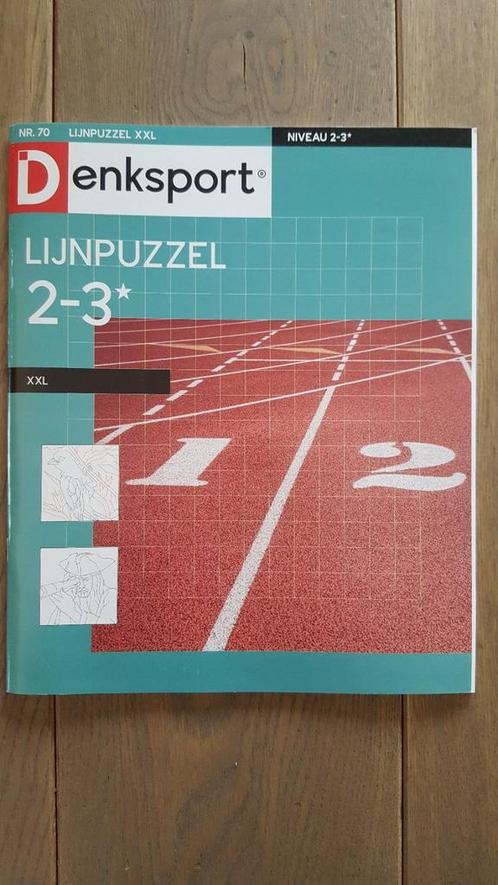 Drie boeken van Denksport Logisch kleuren en lijnpuzzels, Hobby & Loisirs créatifs, Sport cérébral & Puzzles, Neuf, Autres types