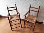 vintage , kinderstoel met rieten zitting 2 stuks., Huis en Inrichting, Stoelen, Ophalen, Gebruikt