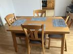 Eettafel, Huis en Inrichting, Tafels | Eettafels, Ophalen, 100 tot 150 cm, Eikenhout, Zo goed als nieuw