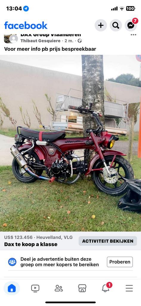 Dax te koop wegens aan koop van auto, Motoren, Motoren | Honda, Bedrijf, Ophalen