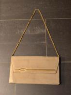 Sac à mains pochette daim cuir blanc cassé vintage Année 80, Maison & Meubles, Enlèvement ou Envoi