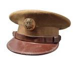 US Army WO2 Enlisted man's visor cap, Verzenden, Landmacht, Helm of Baret