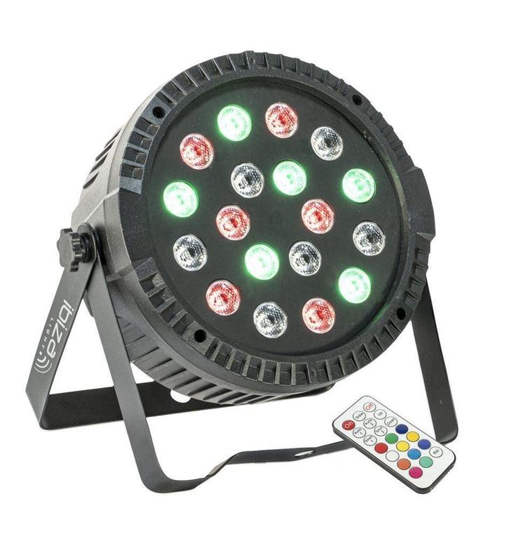 LED PAR SPOT 18 x 1 Watt RGB MET AFSTANDSBEDIENING, Muziek en Instrumenten, Licht en Laser, Nieuw, Overige typen, Ophalen of Verzenden