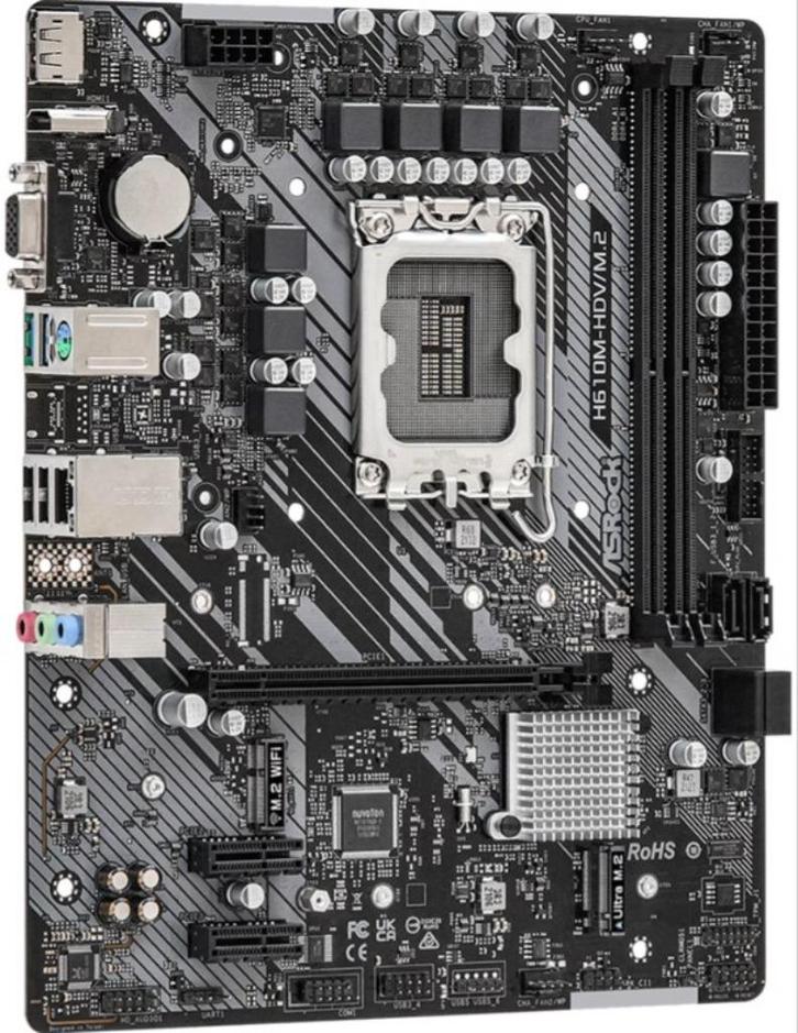 ASRock H610M-HDV/M.2 Socket 1700, Computers en Software, Moederborden, Gebruikt, Intel, DDR4, Ophalen of Verzenden