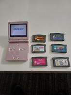 Nintendo gameboy advance sp roze(pink), Games en Spelcomputers, Game Boy Advance SP, Ophalen of Verzenden, Zo goed als nieuw, Met games