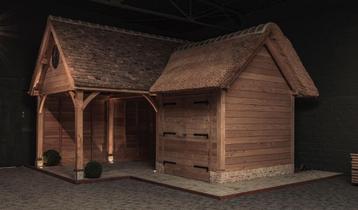 Toonzaalmodel - eiken carport + berging beschikbaar voor biedingen
