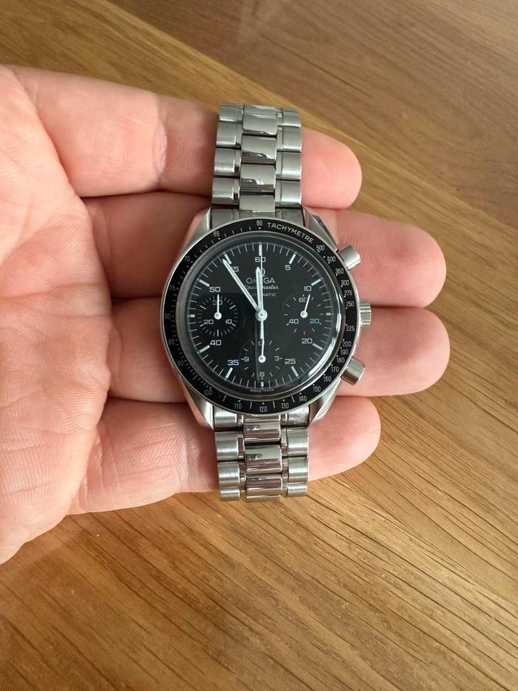 Omega Speedmaster Reduced, Handtassen en Accessoires, Horloges | Heren, Gebruikt, Polshorloge, Omega, Staal, Staal, Ophalen of Verzenden