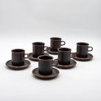 Arabia Finland Ruska Coffee Cup Set – Ulla Procope 1960s, Enlèvement ou Envoi, Comme neuf