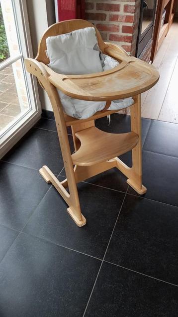 Houten kinderstoel - triptrap voor aan tafel beschikbaar voor biedingen