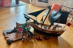 Bateau et ile aux pirates Playmobil, Ophalen, Gebruikt, Complete set