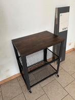 Chariot de service à 3 niveaux effet rustique, 25 à 50 cm, Noir, Moins de 100 cm, Comme neuf