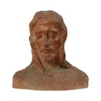 Oude Abstracte Terracotta Buste Christus Levensgroot, Ophalen of Verzenden