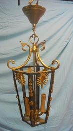 luster hangluster geel koper hoogte 680mm breedte 280mm 25€, Enlèvement ou Envoi