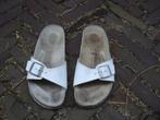 Gratis verzenden luxe witte leren birkenstock slippers mt 39, Kleding | Dames, Slippers, Birkenstock 39, Wit, Zo goed als nieuw