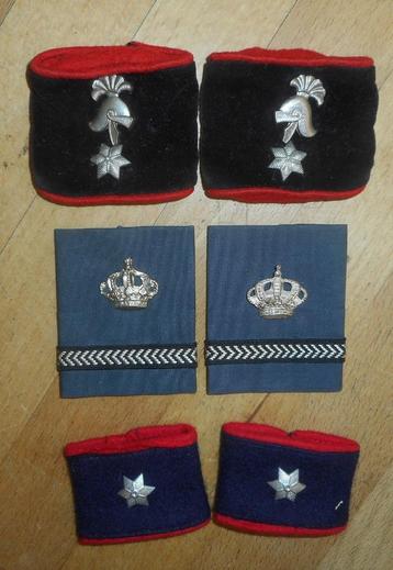 ARMEE BELGE - LOT DE PAIRES DE GRADES DIVERS S/OFFICIERS