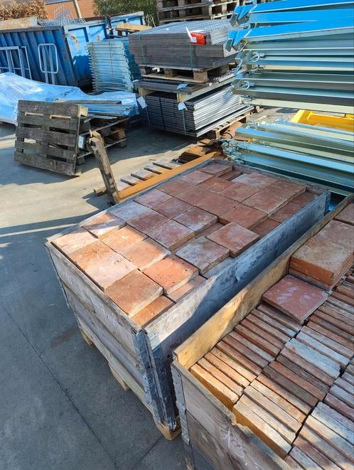 Authentieke Franse terracotta tegels, Doe-het-zelf en Bouw, Tegels, Gebruikt, Ophalen